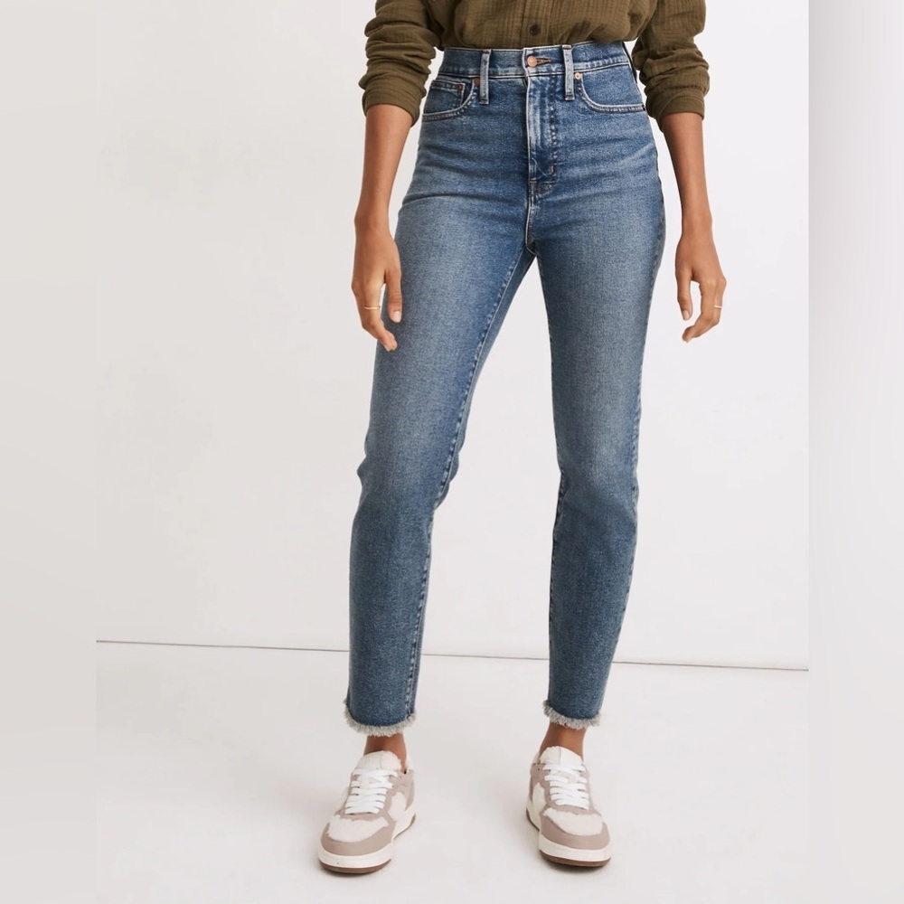 Madewell High Rise Momjean Denim Jeans in Foster Wash Size 25